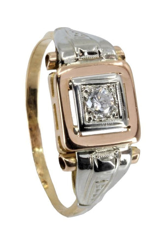 Bague 58 BAGUE DIAMANT ANNÉES 30 58 Facettes 054531