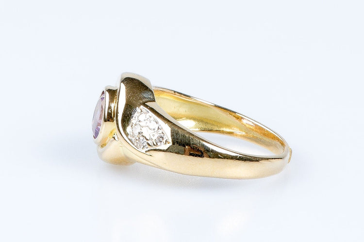 Bague Bague améthyste diamant en or jaune 58 Facettes VNLP16-306-11