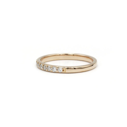 Bague 51 Demi Alliance en Or rose & Diamants 58 Facettes 230132R