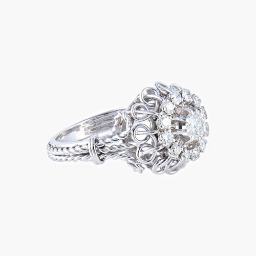 Bague 62 Bague Marguerite Torsade Diamants 58 Facettes