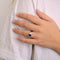 Bague 52.5 Bague Saphir coussin 1.49ct et Diamants 58 Facettes