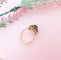 Bague 54.5 Bague Fleur Grenats Or Jaune 58 Facettes AA 1485