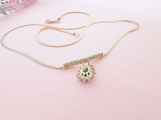 Collier Collier maille Anglaise Saphir Diamants 58 Facettes AA 1599