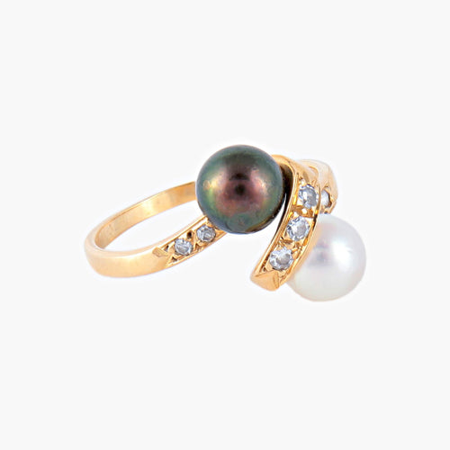 Bague 51 Bague Toi & Moi Perles 58 Facettes