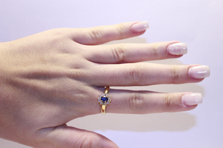 Bague 62 Bague Diamants et Saphir 58 Facettes