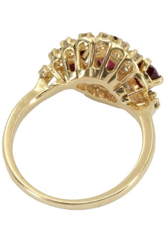 Bague BAGUE MODERNE RUBIS ET DIAMANTS 58 Facettes 051551
