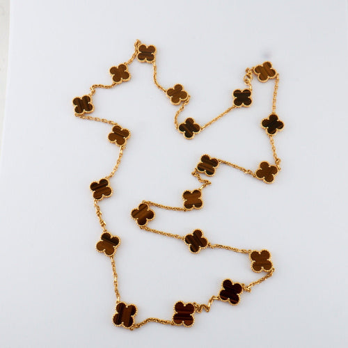 Collier Van Cleef & Arpels - Sautoir Alhambra Oeil de tigre 58 Facettes