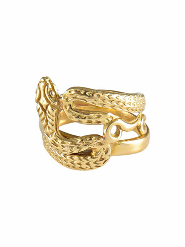 Bague Bague Serpent Or Jaune 58 Facettes