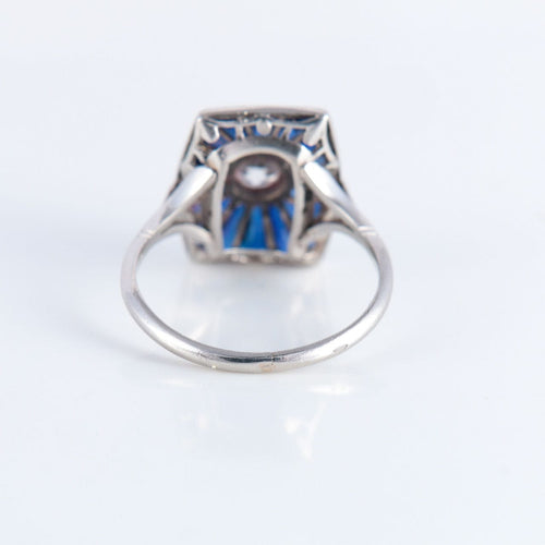 Bague Bague Art Deco saphirs et diamant 58 Facettes