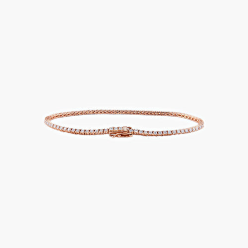 Bracelet Bracelet Tennis Or rose Diamants 58 Facettes