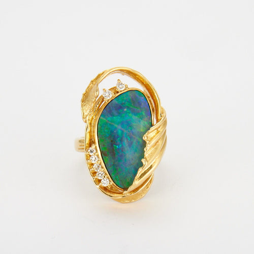 Bague 53 Bague Opale Boulder Diamants 58 Facettes 335.248