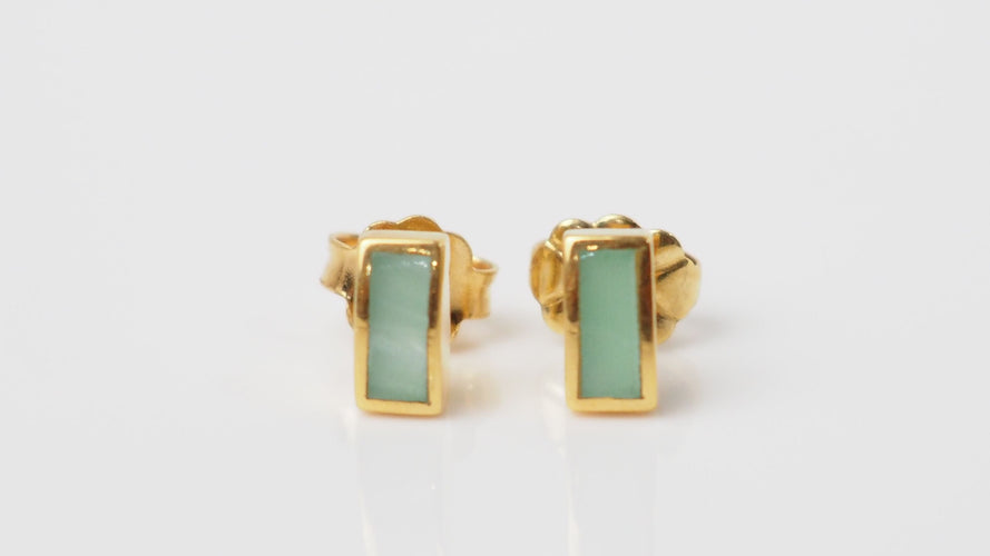 Boucles d'oreilles CLOZEAU - Boucles d'oreilles Or Résine verte 58 Facettes clozeau