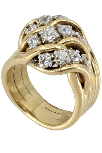 Bague 45 BAGUE ANCIENNE DIAMANTS 58 Facettes 052611