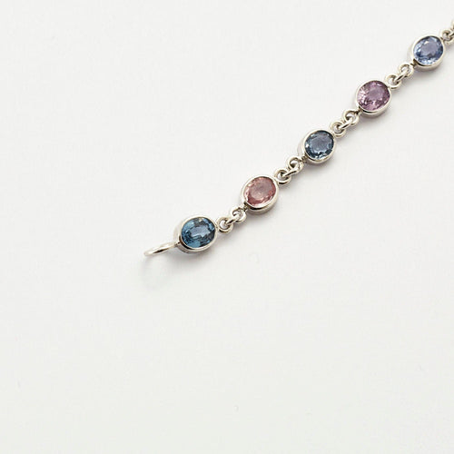 Bracelet Bracelet Saphirs bleus et roses 58 Facettes