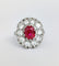 Bague 54 Bague marguerite or blanc rubis entourage diamants 58 Facettes 1-804/4