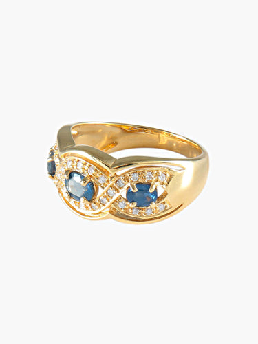 Bague 52 Bague entrelacs Saphirs 58 Facettes