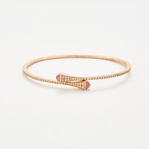 Bracelet MARLI – Bracelet CLEO Diamants Quartz rose 58 Facettes