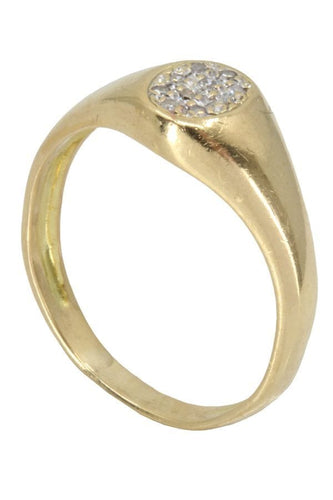 Bague 57 CHEVALIÈRE PAVAGE DIAMANTS 58 Facettes 053041
