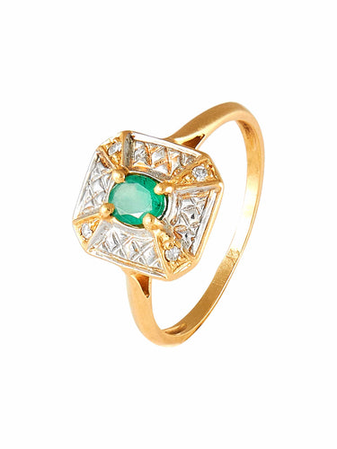 Bague 58.5 Bague Emeraude et Diamants 58 Facettes HS19736