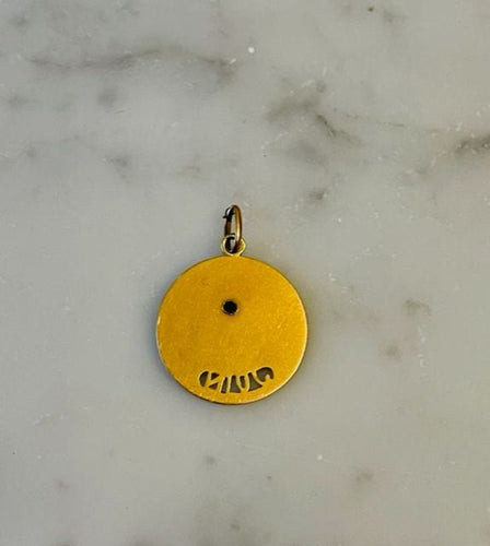 Pendentif Médaille Art Nouveau, en Or jaune 58 Facettes