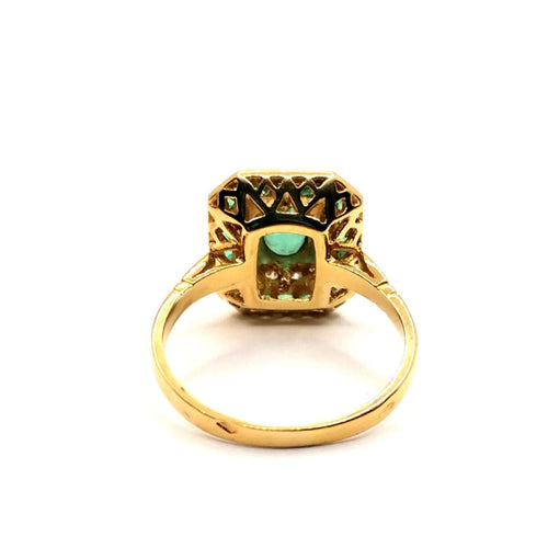 Bague 57 Bague Vintage diamants émeraudes 58 Facettes 3510