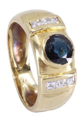 Bague 50 BAGUE JONC SAPHIR ET DIAMANTS 58 Facettes 071711