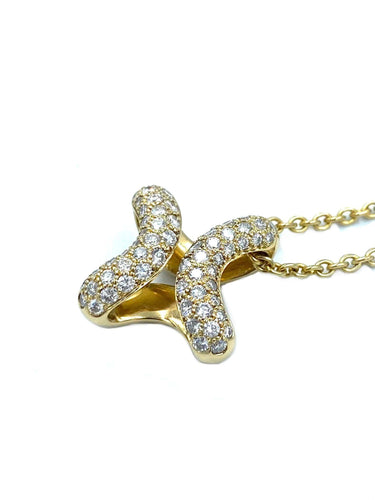 Collier HERMÈS. Collier Lima or jaune et diamants 58 Facettes
