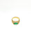 Bague Bague or jaune émeraude ovale et diamants 58 Facettes