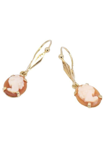 Boucles d'oreilles DORMEUSES PENDANTES CAMÉES 58 Facettes 077491