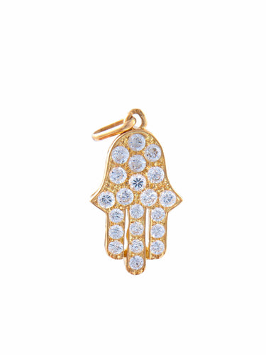 Pendentif PENDENTIF MAIN DE FATMA OR JAUNE 58 Facettes
