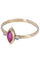 Bague 53 BAGUE RUBIS NAVETTE PERLES 58 Facettes 074821