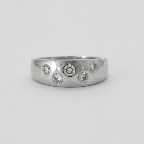 Bague 52 Bague jonc 5 Diamants 58 Facettes