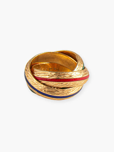 Bague Bague Hermès 3 anneaux émaillés 58 Facettes