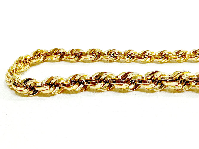 Collier Collier Or Rose Maille Corde 58 Facettes 3124/1