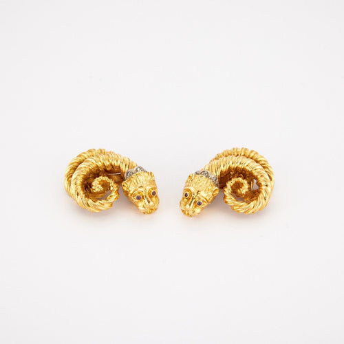 Boucles d'oreilles ZOLOTAS - Clips d'oreilles Chimères 58 Facettes