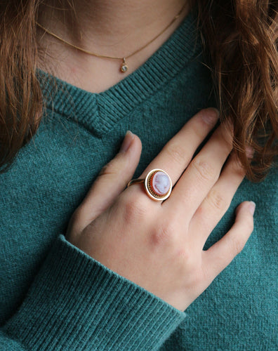 Bague Bague Camée cornaline 58 Facettes 424