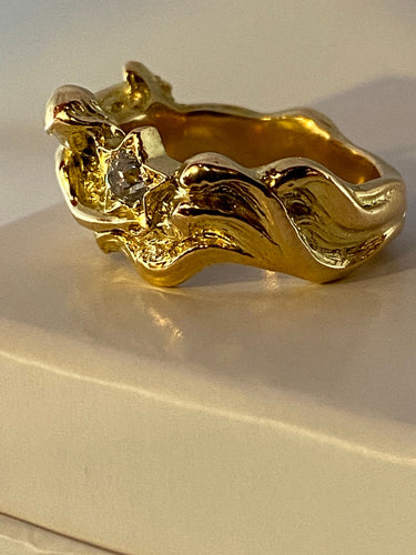 Bague 50 Bague en Or jaune, diamant 58 Facettes