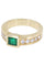 Bague 56 BAGUE MODERNE ÉMERAUDE DIAMANTS 58 Facettes 075681