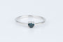 Bague Bague solitaire diamant fancy blue en or blanc 58 Facettes 53072-52-28