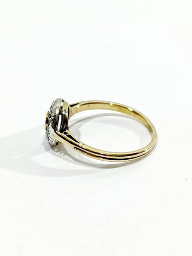 Bague 49.5 Bague Or Argent Diamants Et Perles 58 Facettes 3087/1