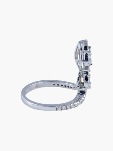 Bague Bague Or Blanc, Pavage en diamants 58 Facettes