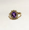 Bague Bague marguerite or jaune améthyste diamants 58 Facettes