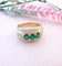 Bague 55 Bague Emeraudes, Diamants et Or 58 Facettes AA 1540