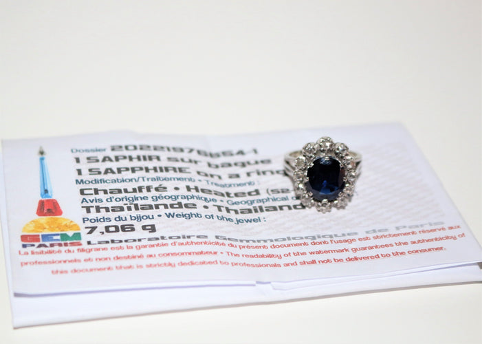 Bague 51.5 Bague Marguerite Saphir 58 Facettes 503