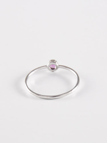 50 Bague Solitaire Saphir Rose et Or Blanc 58 Facettes