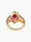 Bague Bague années 30 rubis ovale et brillant or jaune 58 Facettes LP4-16
