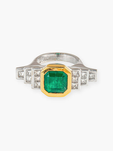 Bague 52 Bague Emeraude et diamants 58 Facettes