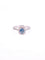 Bague Solitaire en or blanc 18 carats diamants et topaze bleue 58 Facettes