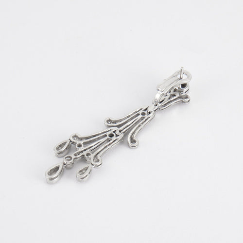 Boucles d'oreilles Boucles pendantes en or gris, diamants 58 Facettes