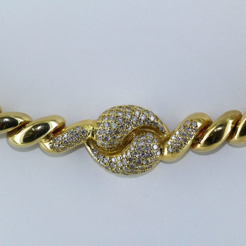 Collier Collier torsadé Or jaune Diamants 58 Facettes